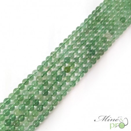 5 Perles Rondes En Fluorite Naturelle – Diamètre 6 Mm, Pierres Polies Du Mexique, Pour Création De Bijoux