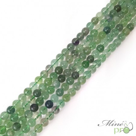 24 Perles Rondes En Fluorite Naturelle 8mm - Pour Bijoux Et Création - Neuf