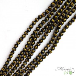 Obsidienne Oeil Céleste "mantra" en perles rondes 6mm - fil complet