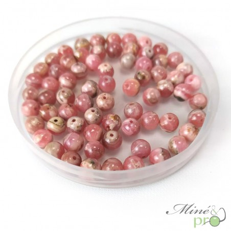 EUES Lot de 120 perles naturelles de 6 mm - Multicolore - Pour bracelets - Kit de perles de