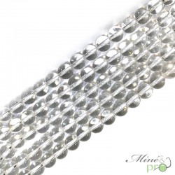 Cristal de roche A en perles rondes 10mm - fil complet