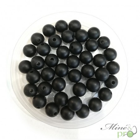 48 Perles Hématite 8mm Noires - Non Magnétiques Pour Bijoux | Bracelets Et Colliers
