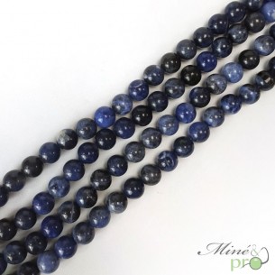 Sodalite en perles rondes 10mm - fil complet