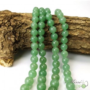 Aventurine verte en perles rondes 10mm - fil complet