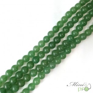 Aventurine verte en perles rondes 10mm - fil complet