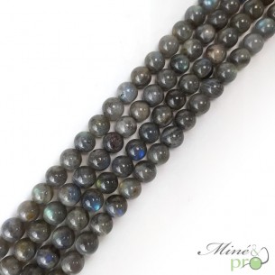 Labradorite AA en perles rondes 10mm - fil complet
