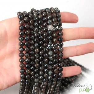 Anthophyllite en perles rondes 6mm - fil complet