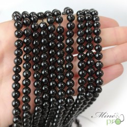 Tourmaline noire en perles rondes 6mm - fil complet
