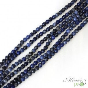 Sodalite en perles rondes 6mm - fil complet