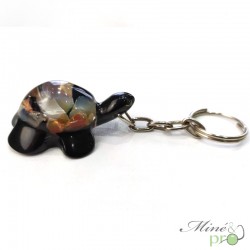 Opale en forme de tortue - porte-clés