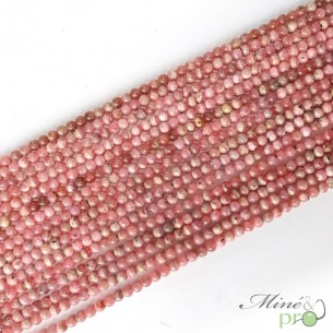 Rhodochrosite en perles rondes 4mm - fil complet - grossiste perles bouches du rhone