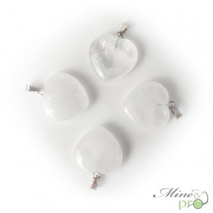 Cristal de roche - pendentif en forme de coeur