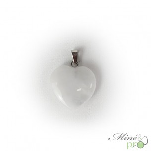 Cristal de roche - pendentif en forme de coeur