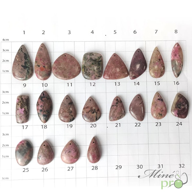Cobaltocalcite - cabochons percés
