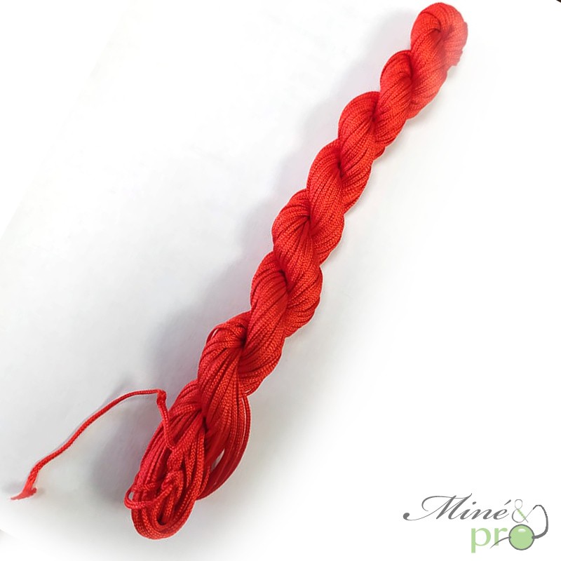 Fil Nylon tressé 1mm - rouge