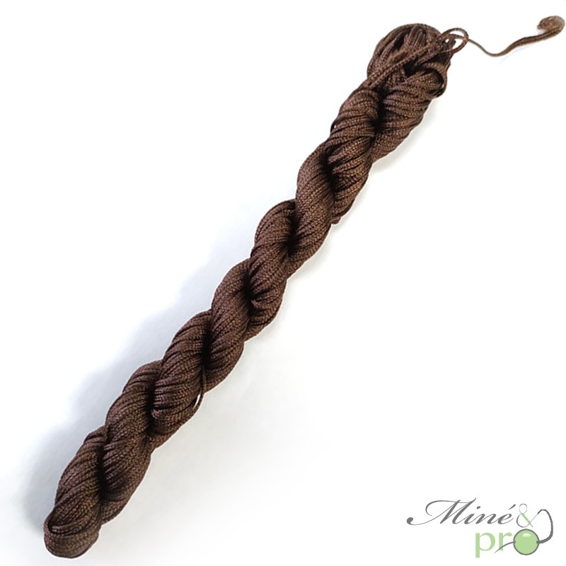 Fil Nylon tressé 1mm - marron