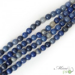 Aventurine bleue en perles rondes 10mm - fil complet