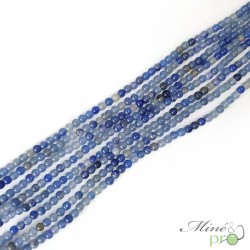 Aventurine bleue en perles rondes 4mm - fil complet