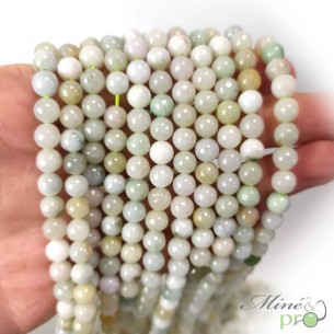 Jadeite en perles rondes 6mm - fil complet