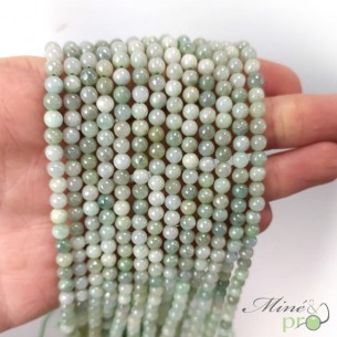 Jadeite en perles rondes 4mm - fil complet