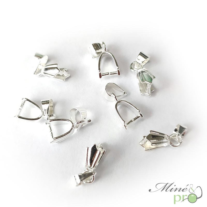 Bélière en plaqué argent 6mm - lot de 10 Bélière en plaqué argent 6mm - lot de 10