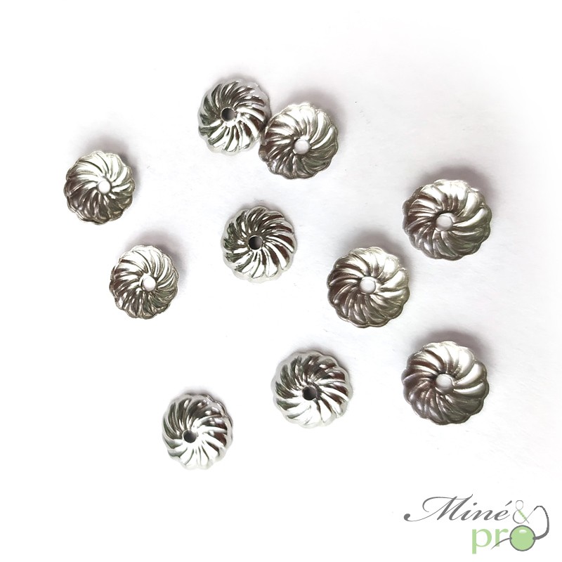 Coupelles en acier inoxydable 8mm - lot de 10 Coupelles en acier inoxydable 8mm - lot de 10