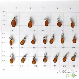 Grenat hessonite - pendentifs cerclés