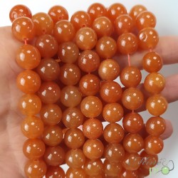 Aventurine orange AA en perles rondes 10mm - fil complet