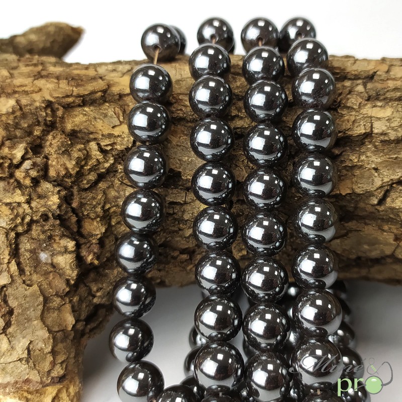 Perles Rondes En Hématite Naturelle Facettée – 4mm – Sans Plomb Ni Nickel – Pour Création
