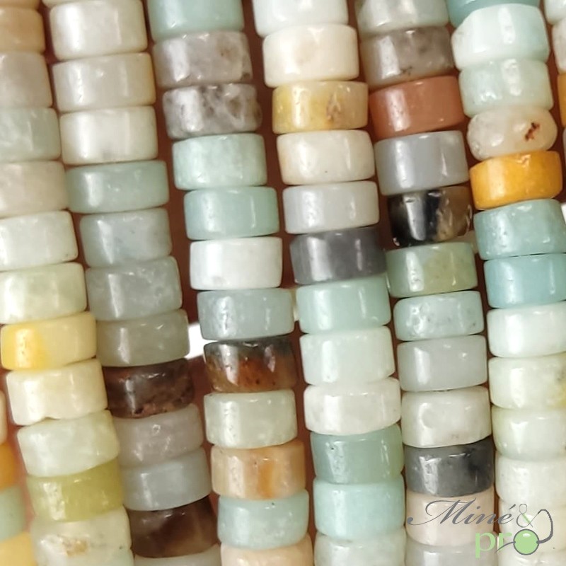 Amazonite en rondelles heishi 4mm - fil complet