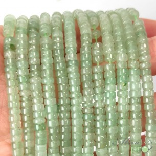Aventurine verte en rondelles heishi 4mm - fil complet