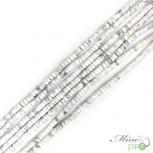 Howlite en rondelles heishi 4mm - fil complet