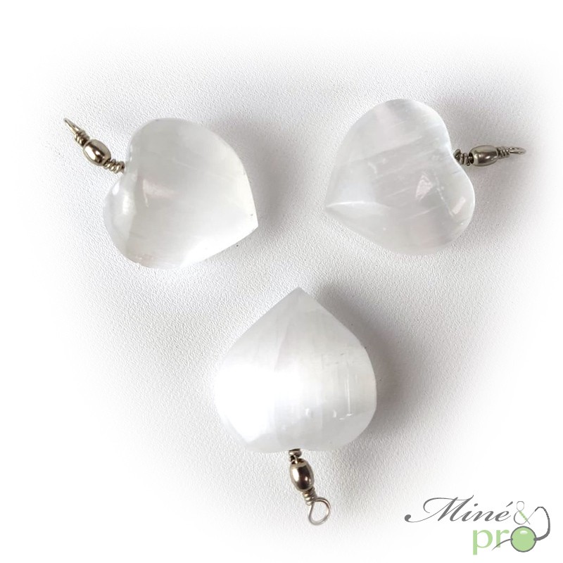 Sélénite - pendentifs- grossiste en pendentifs en pierres naturelles