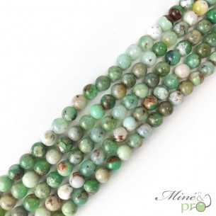 Chrysoprase A en perles rondes 8mm - fil complet