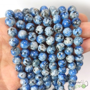 K2 Jaspe en perles rondes 8mm - fil complet