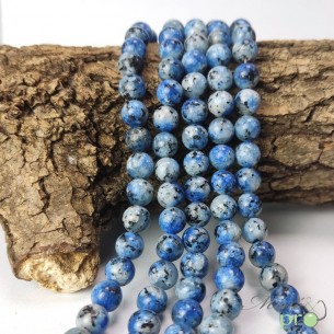 K2 Jaspe en perles rondes 8mm - fil complet