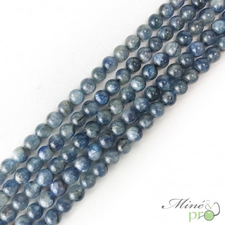 Perles Rondes En Cyanite (Kyanite) Naturelle - Diamètre 6 Mm - Pour Bijoux Et Lithothérapie