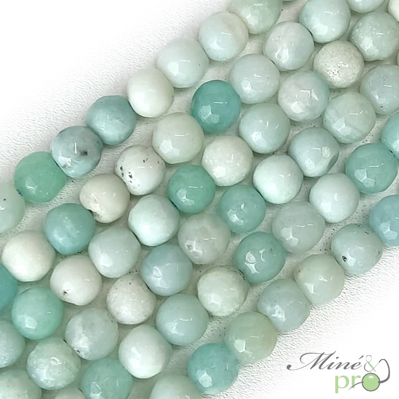 Amazonite en perles facettées 6mm - fil complet