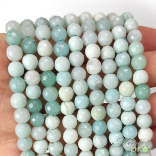 Amazonite en perles facettées 6mm - fil complet