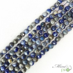 Lapis lazuli A en perles facettées 6mm - fil complet