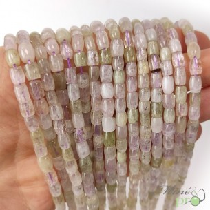 Kunzite en perles "tubes" - fil complet