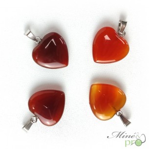 Cornaline - pendentif en forme de coeur
