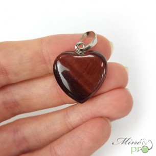 Oeil de taureau - pendentif en forme de coeur