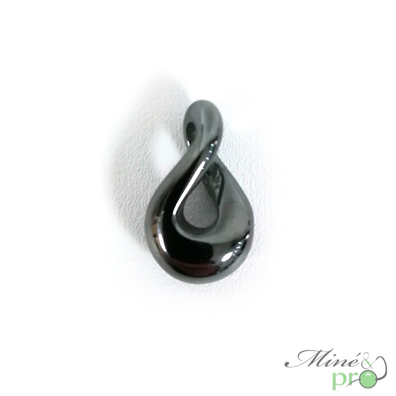Pendentif infini en Hématite 1,8cm - grossiste pendentif minéraux bouches du rhone