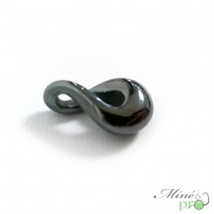Pendentif infini en Hématite 1,8cm - grossiste pendentif minéraux bouches du rhone