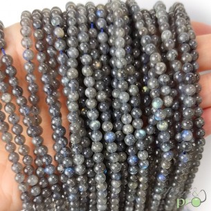 Labradorite AAA en perles rondes 4mm - fil complet