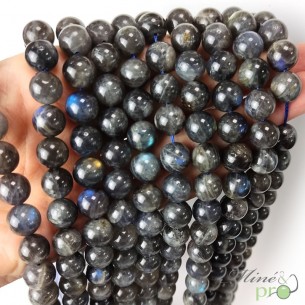 Labradorite AA en perles rondes 10mm - fil complet
