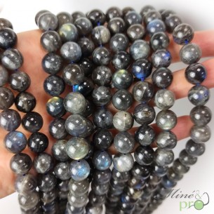 Labradorite AA en perles rondes 10mm - fil complet
