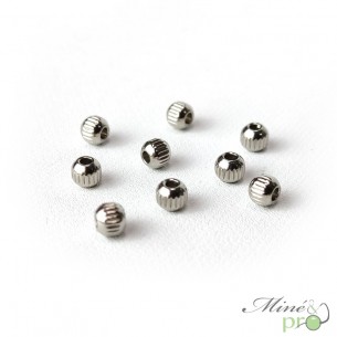 Boules design en acier inoxydable 4mm - lot de 10