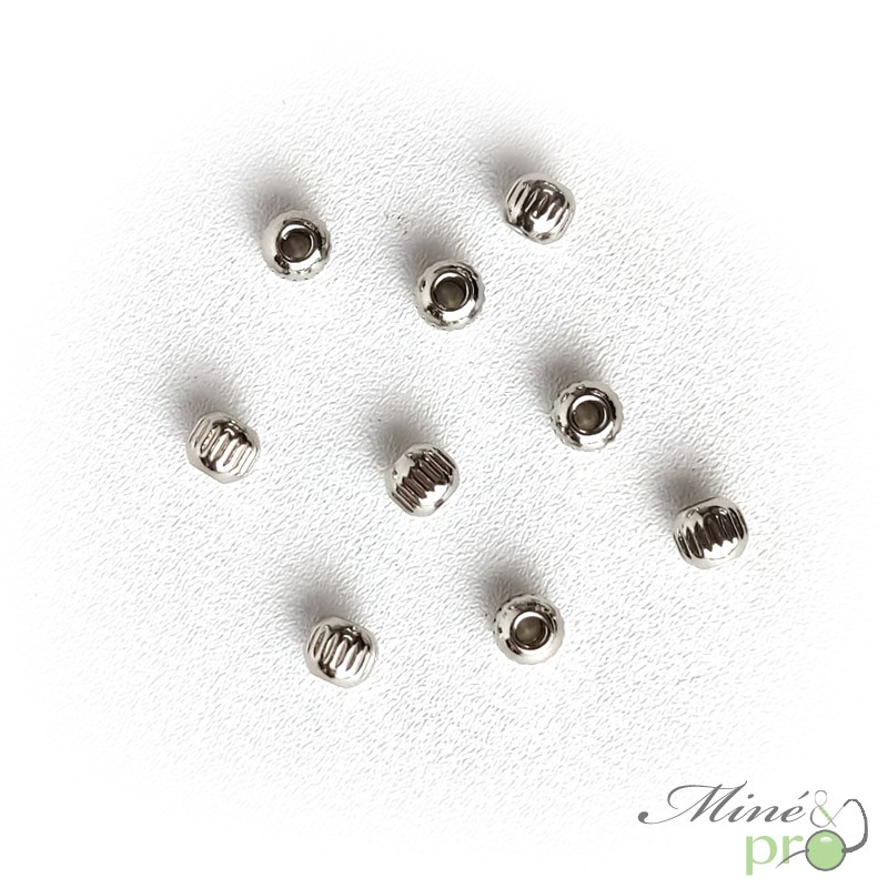 Boules design en acier inoxydable 4mm - lot de 10